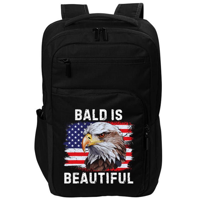 Bald Is Beautiful American Bald Eagle 4th Of July Vintage Impact Tech Backpack