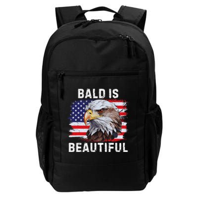 Bald Is Beautiful American Bald Eagle 4th Of July Vintage Daily Commute Backpack