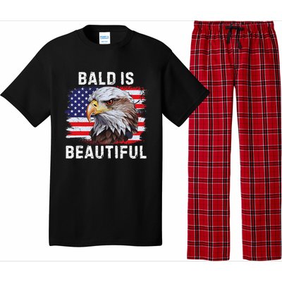 Bald Is Beautiful American Bald Eagle 4th Of July Vintage Pajama Set