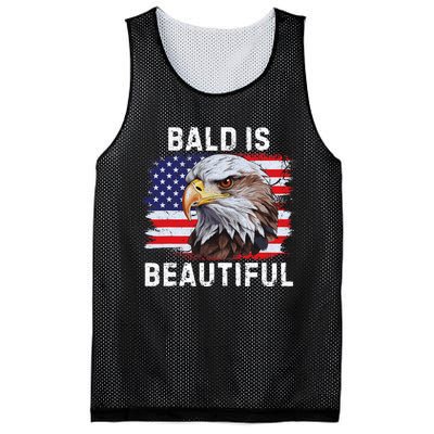 Bald Is Beautiful American Bald Eagle 4th Of July Vintage Mesh Reversible Basketball Jersey Tank