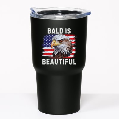 Bald Is Beautiful American Bald Eagle 4th Of July Vintage Tumbler