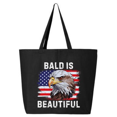 Bald Is Beautiful American Bald Eagle 4th Of July Vintage 25L Jumbo Tote