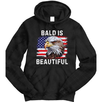 Bald Is Beautiful American Bald Eagle 4th Of July Vintage Tie Dye Hoodie