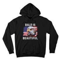 Bald Is Beautiful American Bald Eagle 4th Of July Vintage Tall Hoodie