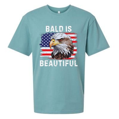 Bald Is Beautiful American Bald Eagle 4th Of July Vintage Sueded Cloud Jersey T-Shirt