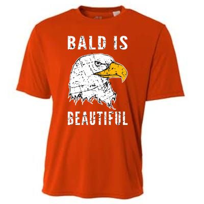 Bald Is Beautiful Gift Patriotic Bald Eagle Gift Cooling Performance Crew T-Shirt