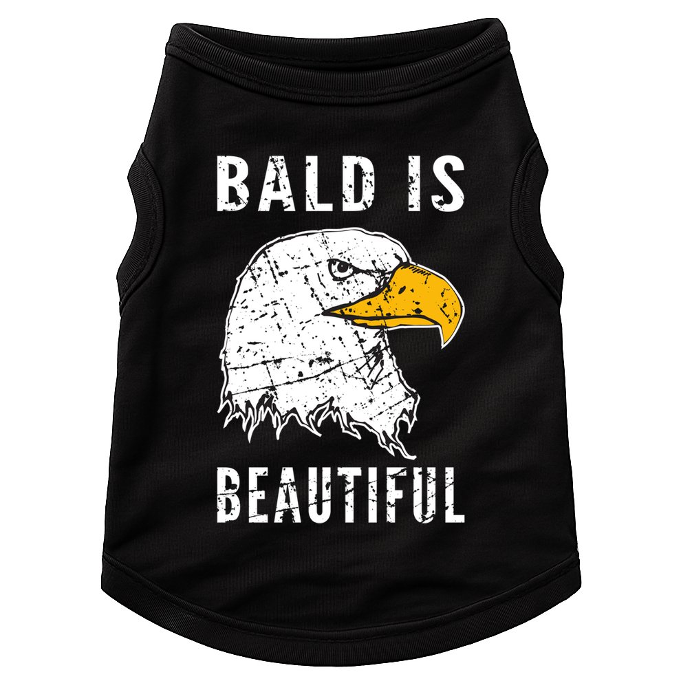 Bald Is Beautiful Gift Patriotic Bald Eagle Gift Doggie Tank