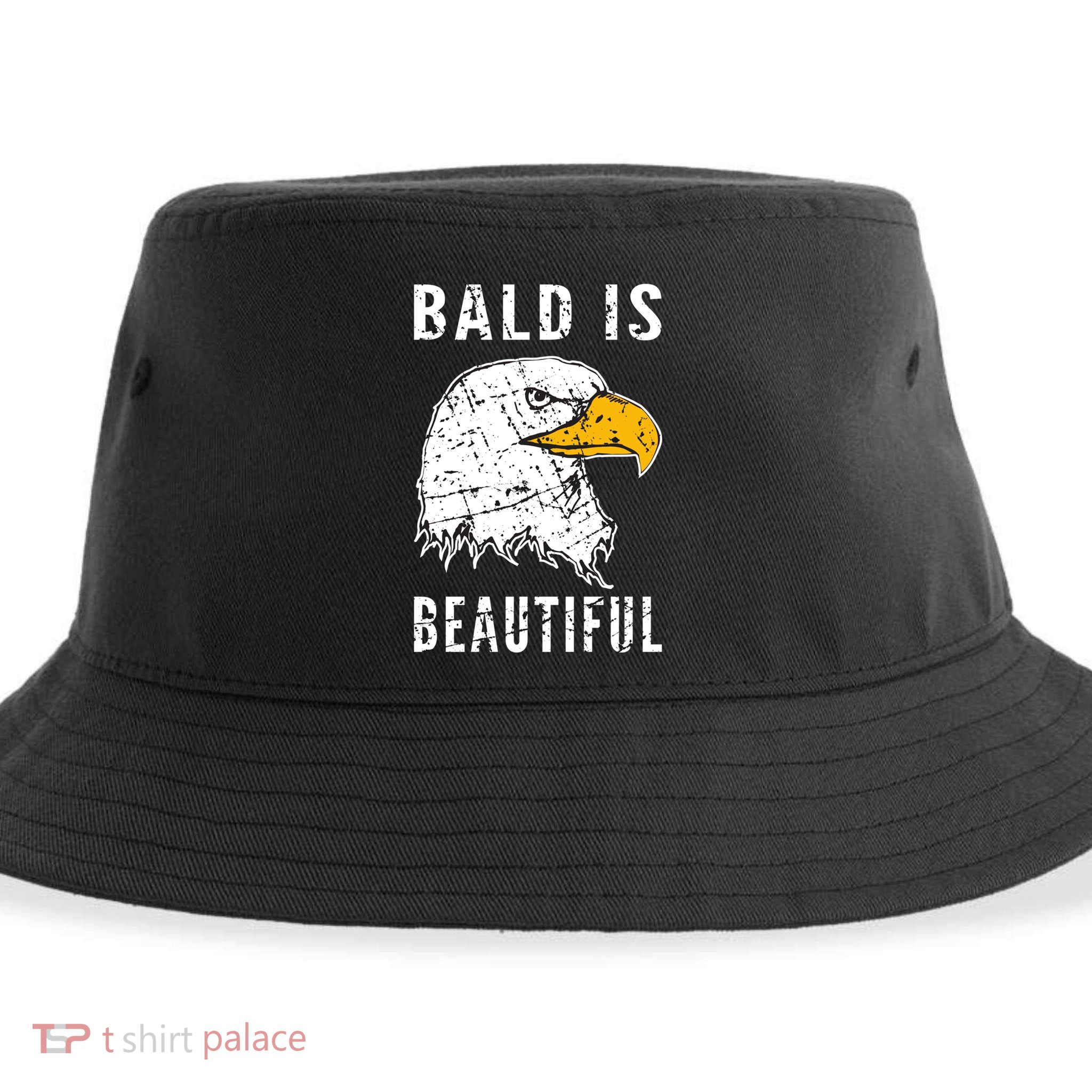 Bald Is Beautiful Gift Patriotic Bald Eagle Gift Sustainable Bucket Hat