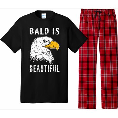 Bald Is Beautiful Gift Patriotic Bald Eagle Gift Pajama Set