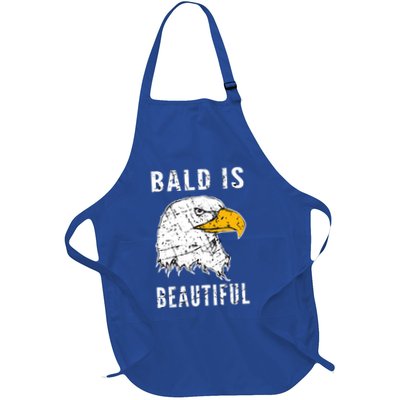 Bald Is Beautiful Gift Patriotic Bald Eagle Gift Apron