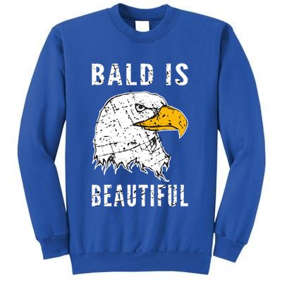 Bald Is Beautiful Gift Patriotic Bald Eagle Gift Sweatshirt