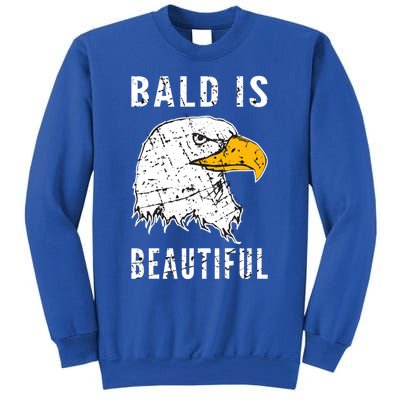 Bald Is Beautiful Gift Patriotic Bald Eagle Gift Sweatshirt