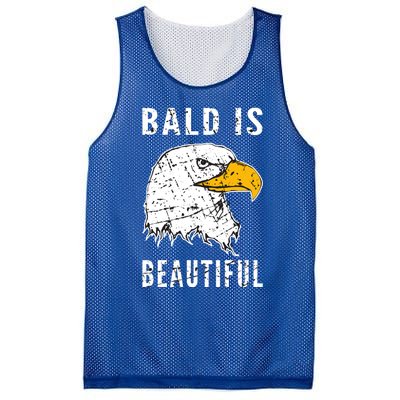 Bald Is Beautiful Gift Patriotic Bald Eagle Gift Mesh Reversible Basketball Jersey Tank