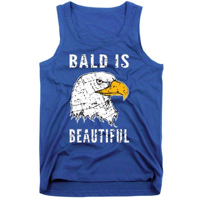 Bald Is Beautiful Gift Patriotic Bald Eagle Gift Tank Top