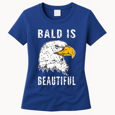 Bald Is Beautiful Gift Patriotic Bald Eagle Gift Womens T-Shirt