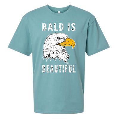 Bald Is Beautiful Gift Patriotic Bald Eagle Gift Sueded Cloud Jersey T-Shirt