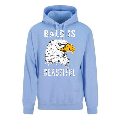 Bald Is Beautiful Gift Patriotic Bald Eagle Gift Unisex Surf Hoodie