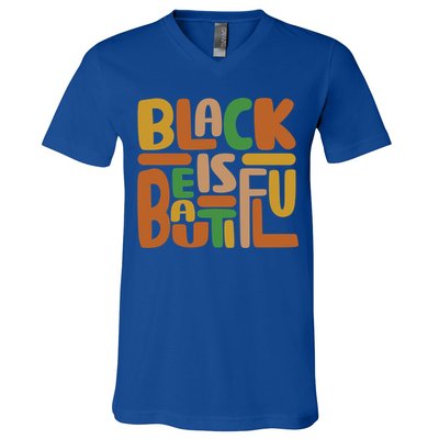 Black Is Beautiful Gift V-Neck T-Shirt