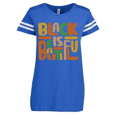 Black Is Beautiful Gift Enza Ladies Jersey Football T-Shirt