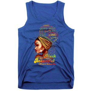 Black Is Beautiful I Love Being Me Black Gift Tank Top