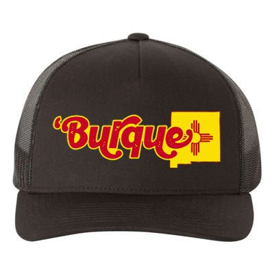 Born In Burque Albuquerque New Mexico Zia Sun Souvenir Yupoong Adult 5-Panel Trucker Hat