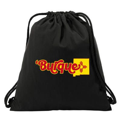 Born In Burque Albuquerque New Mexico Zia Sun Souvenir Drawstring Bag