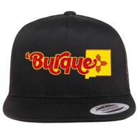 Born In Burque Albuquerque New Mexico Zia Sun Souvenir Flat Bill Trucker Hat