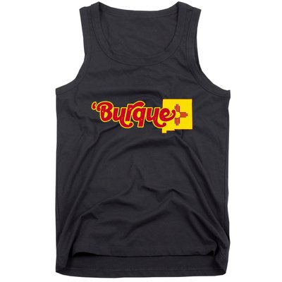 Born In Burque Albuquerque New Mexico Zia Sun Souvenir Tank Top