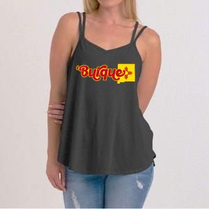 Born In Burque Albuquerque New Mexico Zia Sun Souvenir Women's Strappy Tank