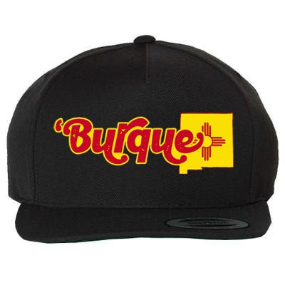 Born In Burque Albuquerque New Mexico Zia Sun Souvenir Wool Snapback Cap