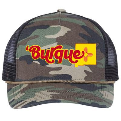 Born In Burque Albuquerque New Mexico Zia Sun Souvenir Retro Rope Trucker Hat Cap