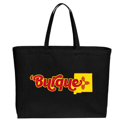 Born In Burque Albuquerque New Mexico Zia Sun Souvenir Cotton Canvas Jumbo Tote