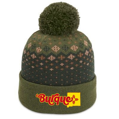 Born In Burque Albuquerque New Mexico Zia Sun Souvenir The Baniff Cuffed Pom Beanie