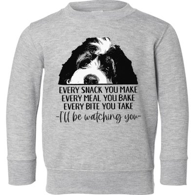 Bernedoodle Ill Be Watching You Bernedoodle Dog Lovers Gift Toddler Sweatshirt