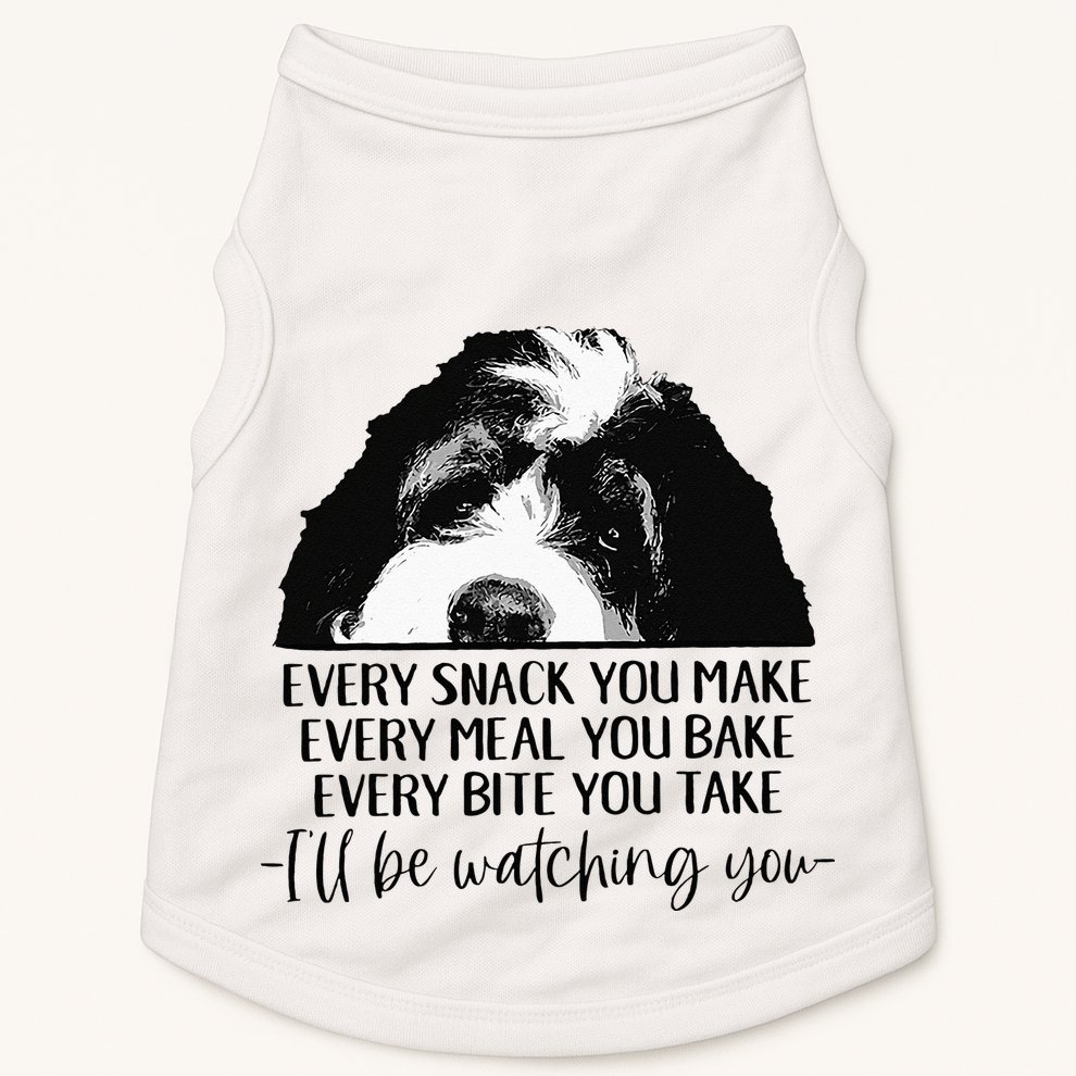 Bernedoodle Ill Be Watching You Bernedoodle Dog Lovers Gift Doggie Tank