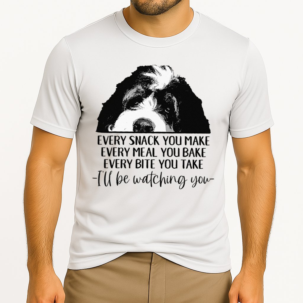 Bernedoodle Ill Be Watching You Bernedoodle Dog Lovers Gift Cooling Performance Crew T-Shirt