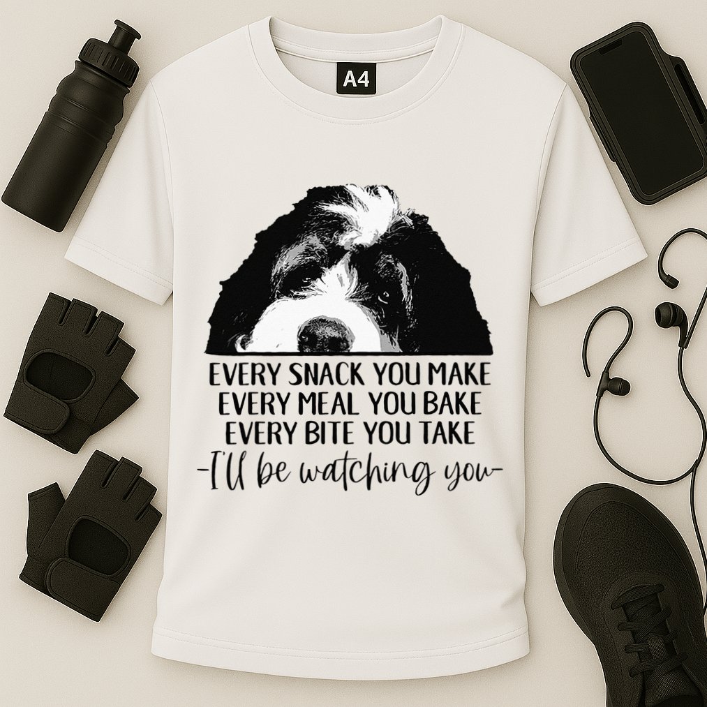 Bernedoodle Ill Be Watching You Bernedoodle Dog Lovers Gift Cooling Performance Crew T-Shirt