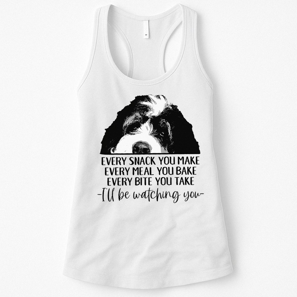 Bernedoodle Ill Be Watching You Bernedoodle Dog Lovers Gift Womens Tank Top