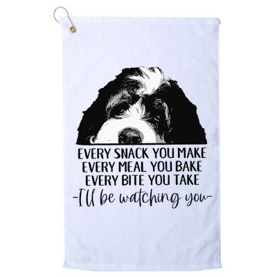Bernedoodle Ill Be Watching You Bernedoodle Dog Lovers Gift Golf Towel