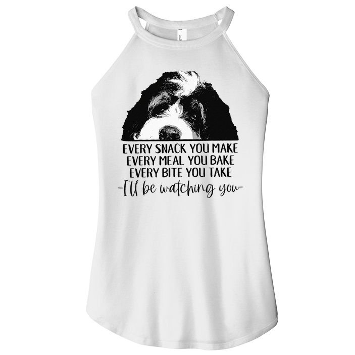 Bernedoodle Ill Be Watching You Bernedoodle Dog Lovers Gift Women's Perfect Tri Rocker Tank