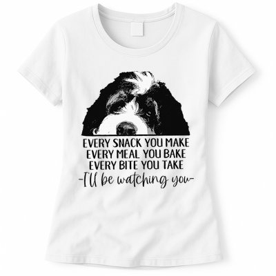 Bernedoodle Ill Be Watching You Bernedoodle Dog Lovers Gift Womens T-Shirt