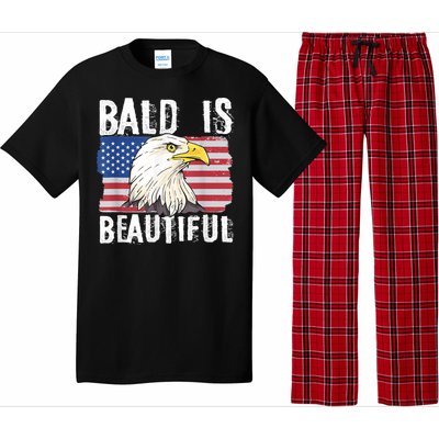 Bald Is Beautiful 4th Of July Independence Day Bald Eagle Pajama Set