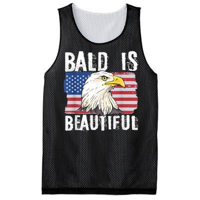 Bald Is Beautiful 4th Of July Independence Day Bald Eagle Mesh Reversible Basketball Jersey Tank