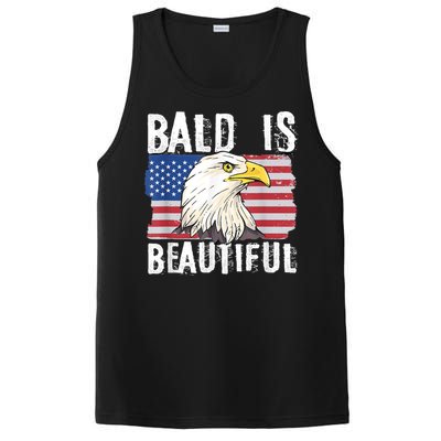 Bald Is Beautiful 4th Of July Independence Day Bald Eagle PosiCharge Competitor Tank