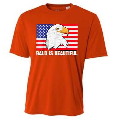 Bald Is Beautiful 4th Of July Independence Day Bald Eagle Cooling Performance Crew T-Shirt