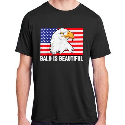 Bald Is Beautiful 4th Of July Independence Day Bald Eagle Adult ChromaSoft Performance T-Shirt