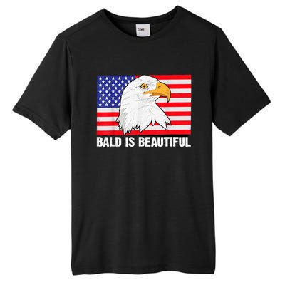 Bald Is Beautiful 4th Of July Independence Day Bald Eagle Tall Fusion ChromaSoft Performance T-Shirt