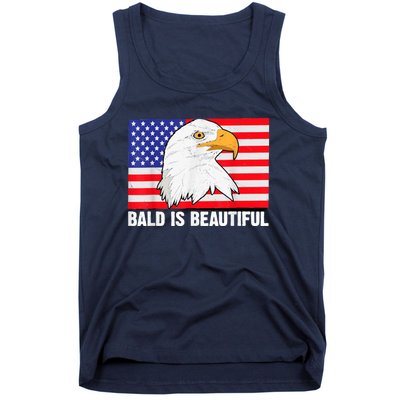 Bald Is Beautiful 4th Of July Independence Day Bald Eagle Tank Top