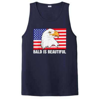 Bald Is Beautiful 4th Of July Independence Day Bald Eagle PosiCharge Competitor Tank