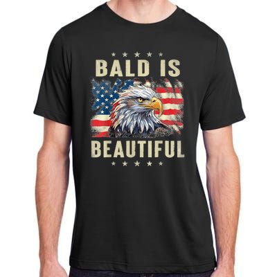 Bald Is Beautiful 4th Of July Independence Day Bald Eagle Adult ChromaSoft Performance T-Shirt